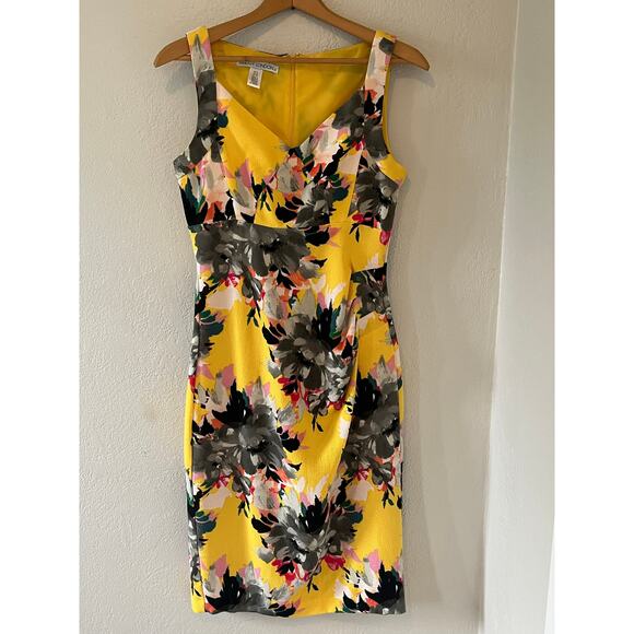 Maggy London Dresses & Skirts - Women's Maggy London Yellow Floral Spring Summer Dress Size US 4